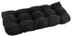 42"x19" U-Shaped Micro Suede Polyester Tufted Settee/Bench Cushion, Black