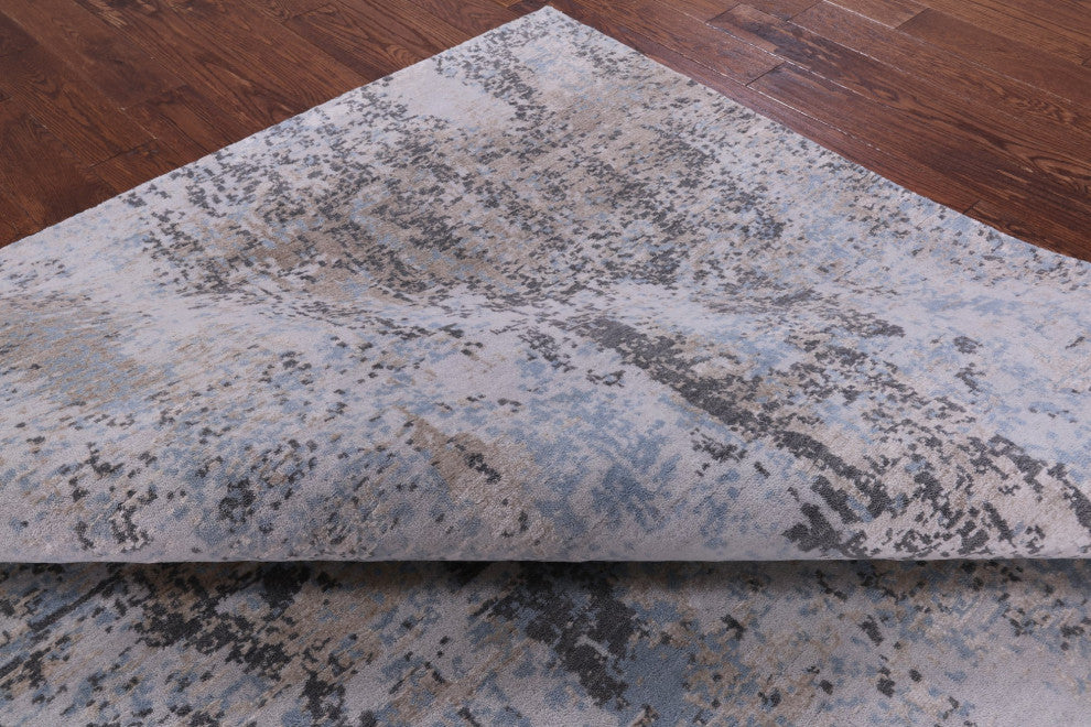 8' 0" X 10' 2" Hand Knotted Wool and Silk Modern Rug Q8885