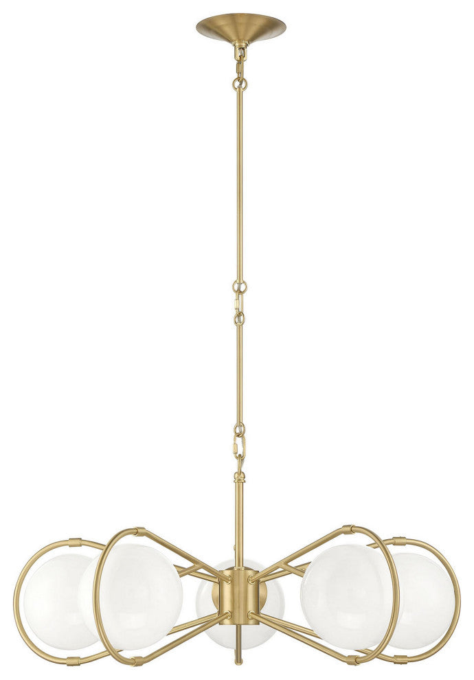 Gio 5-Light Modern Brass Statement Chandelier