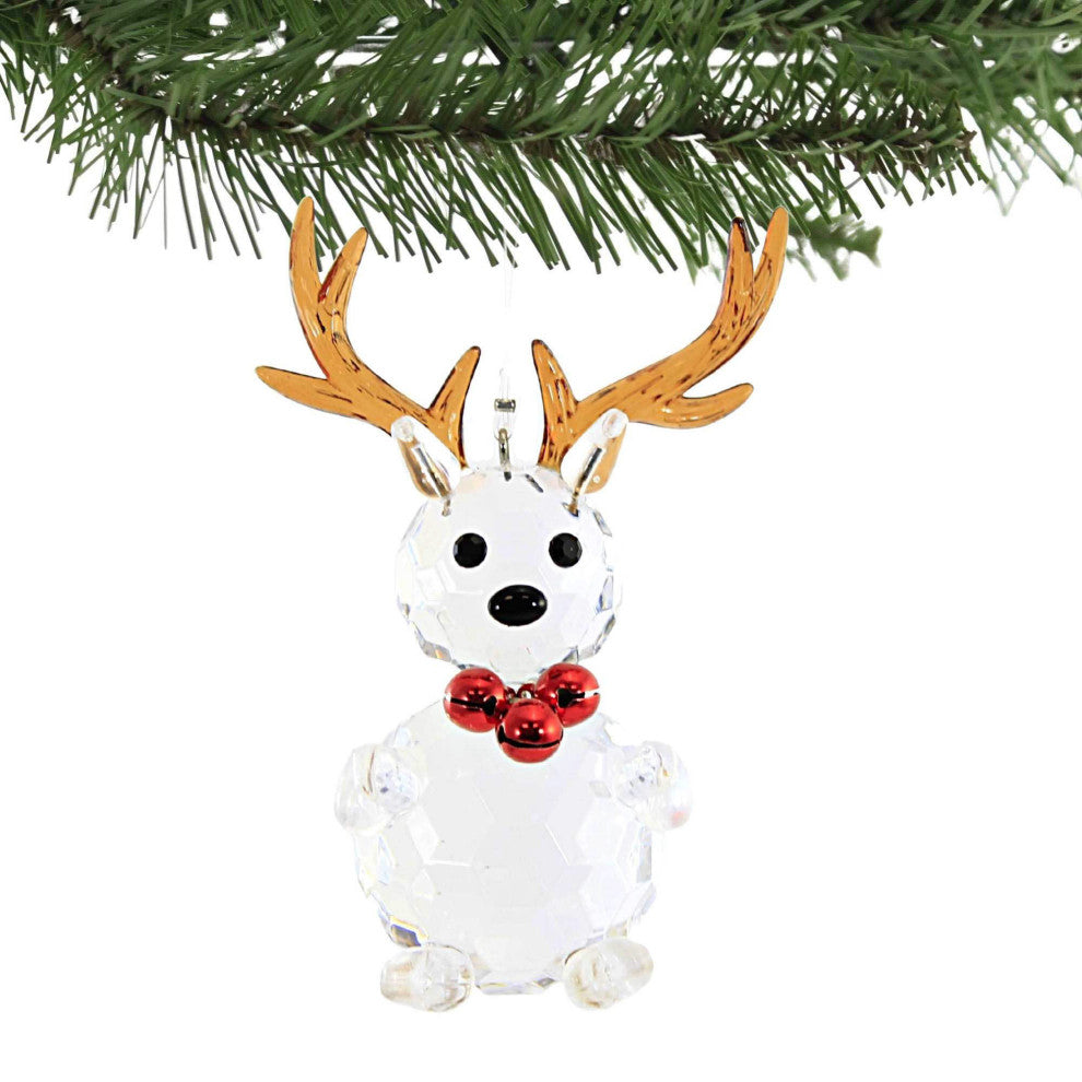 Crystal Expressions Jingle Reindeer Tree Ornament Faceted Chirstmas