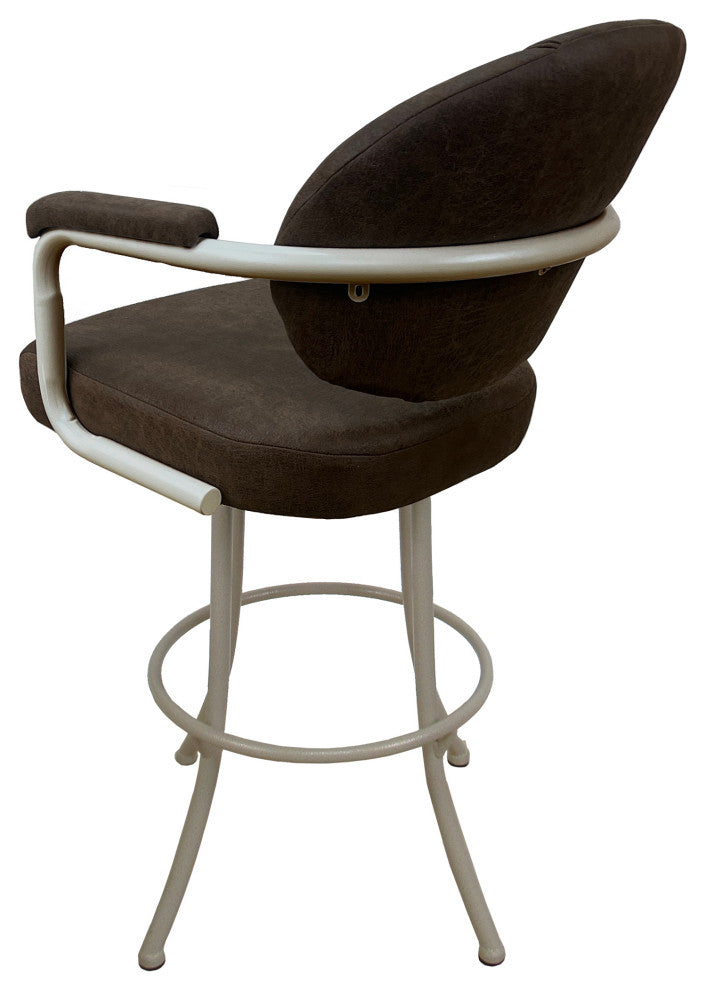 M-70 Swivel Stool With Metal Frame, Northwest Whiskey, Beige, 34"