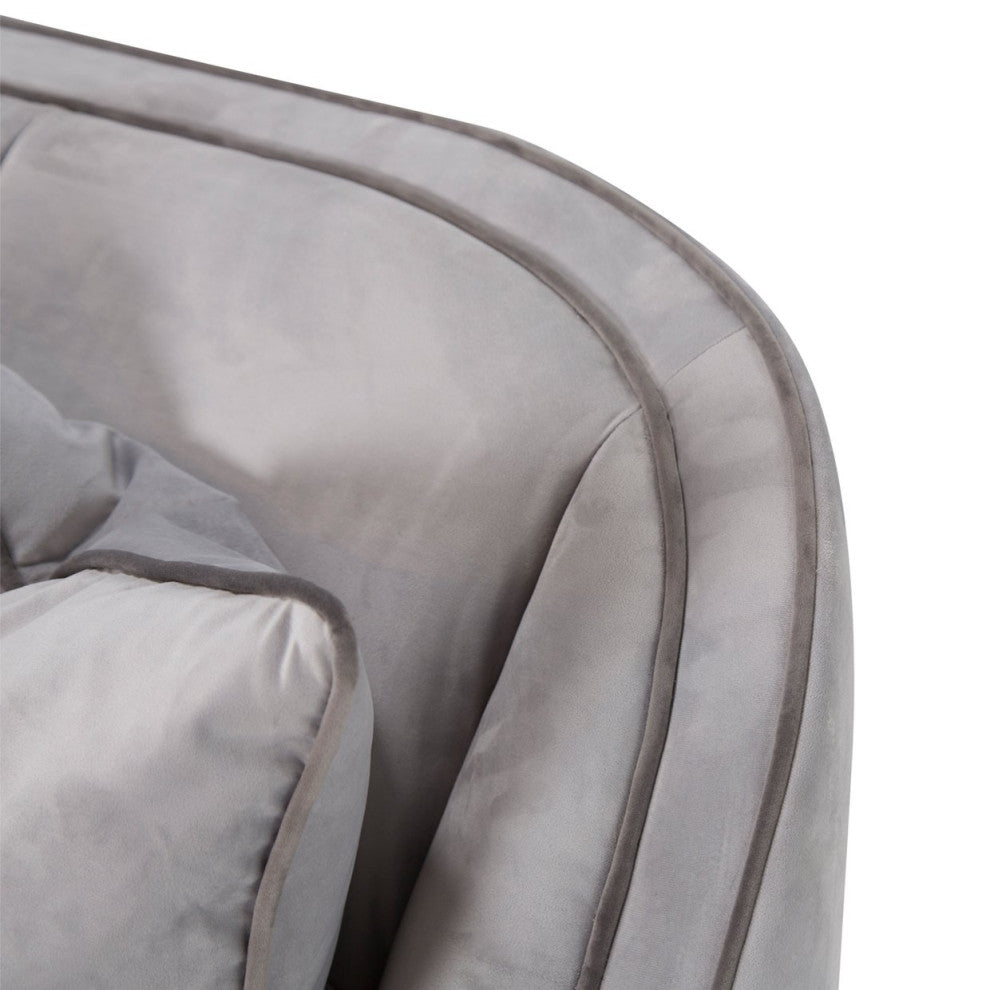 Aico Amini Roxbury Park Sofa in Slate Velvet