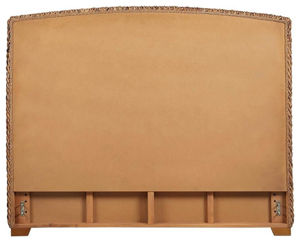 Coaster Laughton Banana Leaf Woven Queen Panel Bed  in Brown