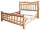 Rustic Red Cedar Bed with Double Top Headboard Rail, King