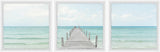 One Beach at a Time Triptych, 3-Piece Set, 18x18 Panels