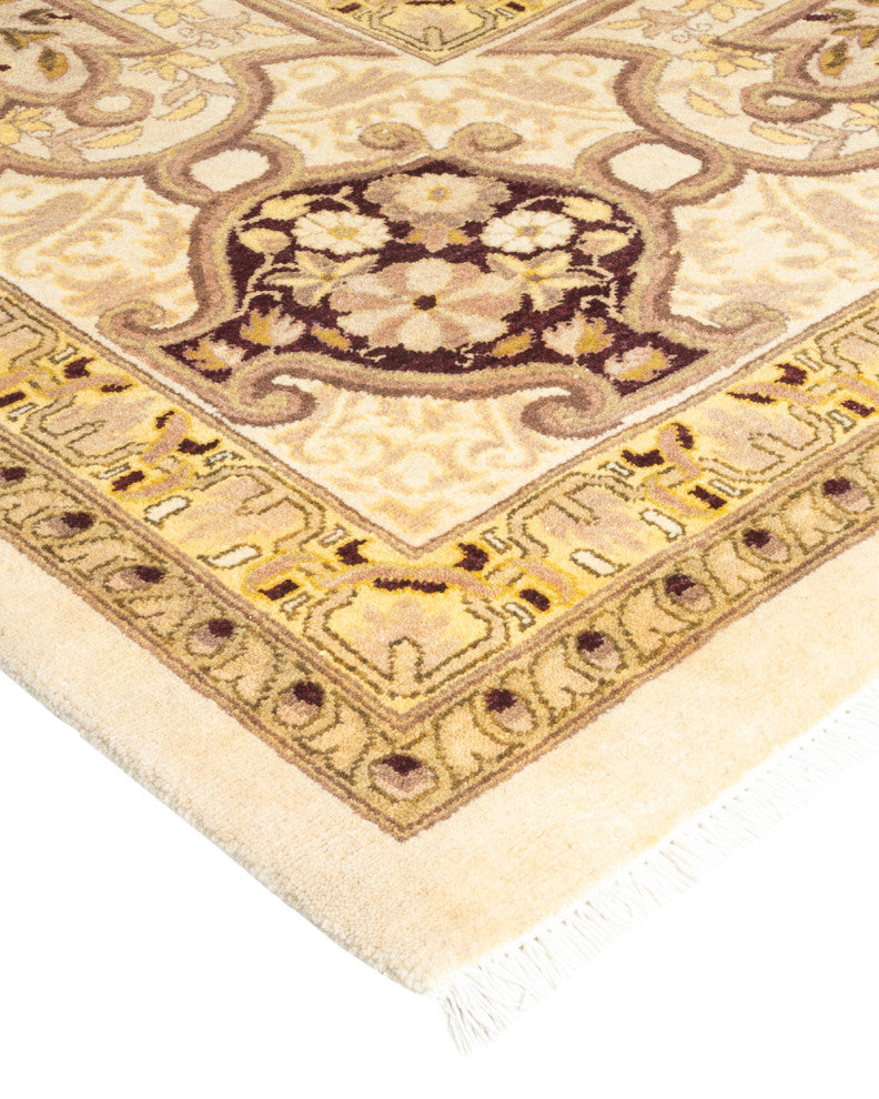 Eclectic, One-of-a-Kind Hand-Knotted Area Rug Ivory, 11' 10" x 17' 10"