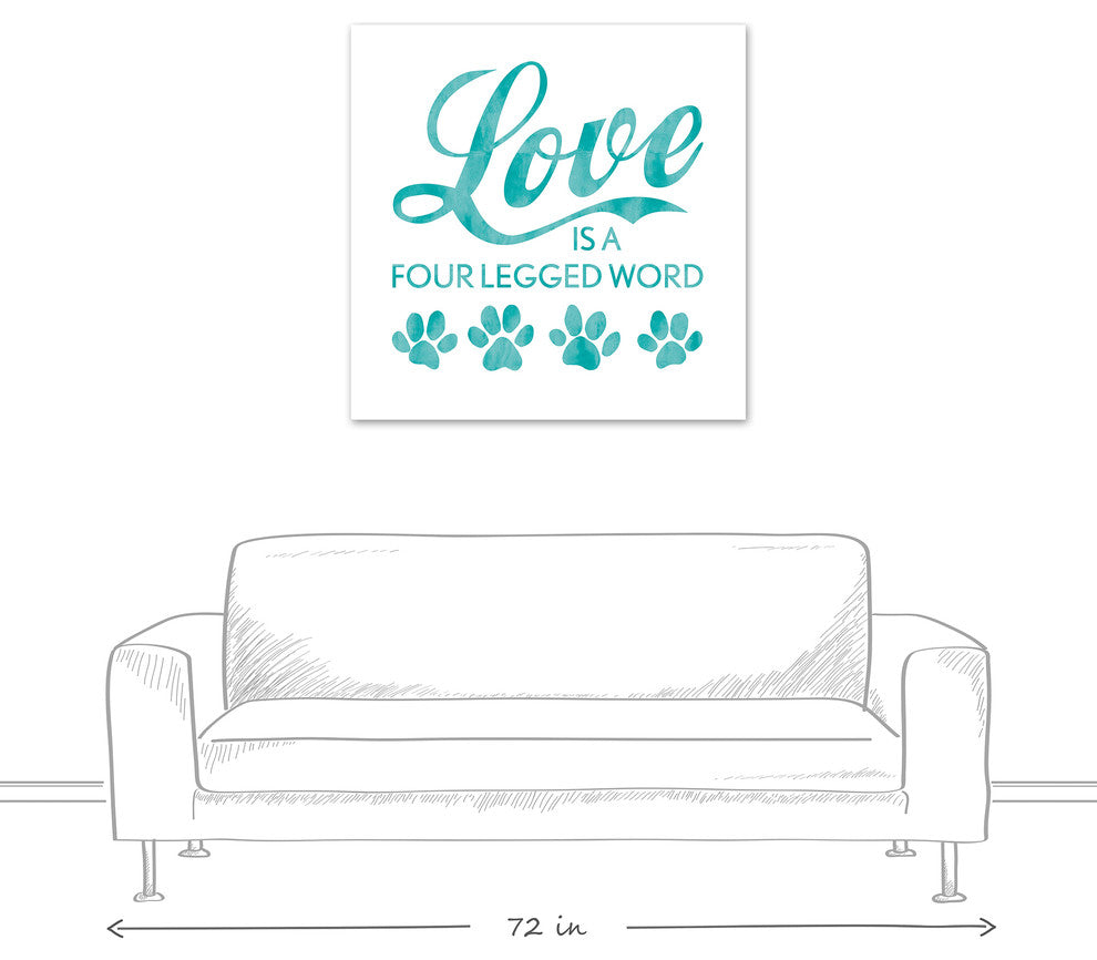Designs Direct Four Legged Love 36x36 Canvas Wall Art