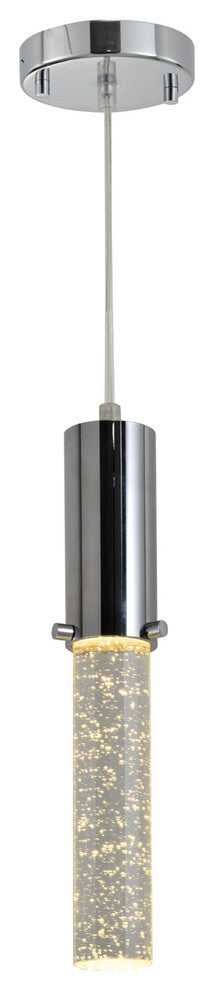 Woodbridge Lighting Pixie Chrome LED Pendant, 1l - 5"d
