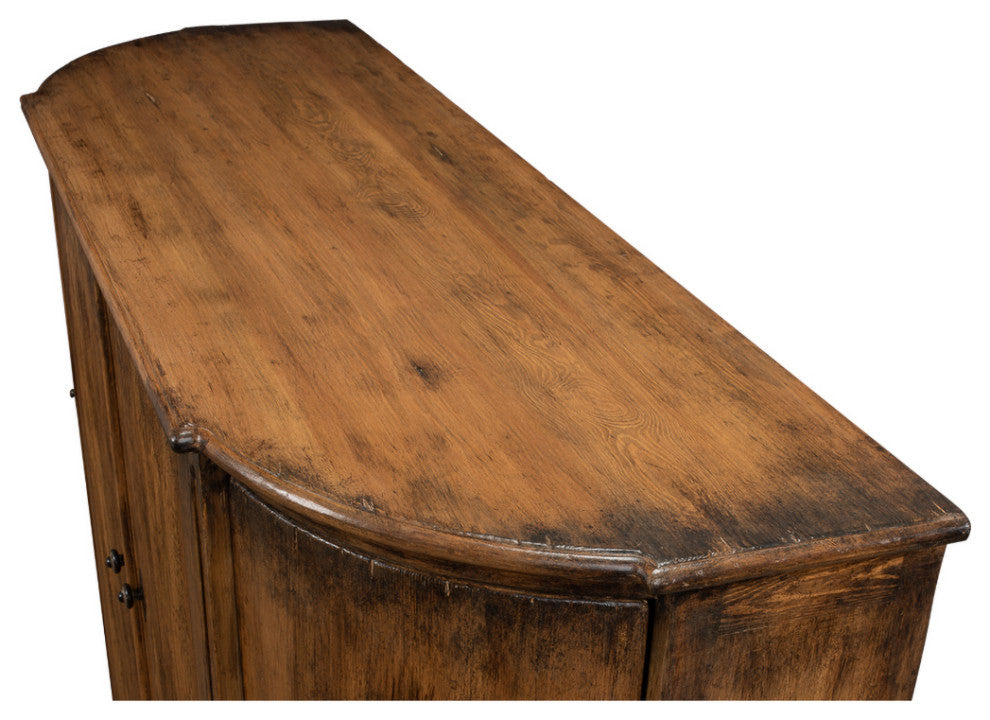 French Country Demilune Cabinet