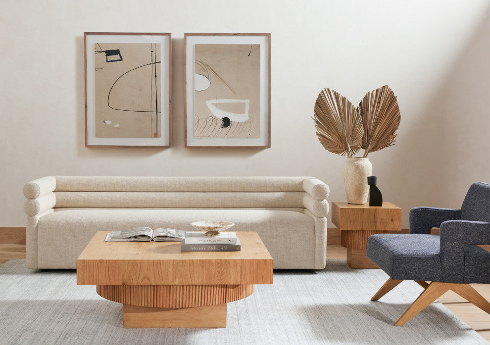 Evie Sofa, 88", Hampton Cream