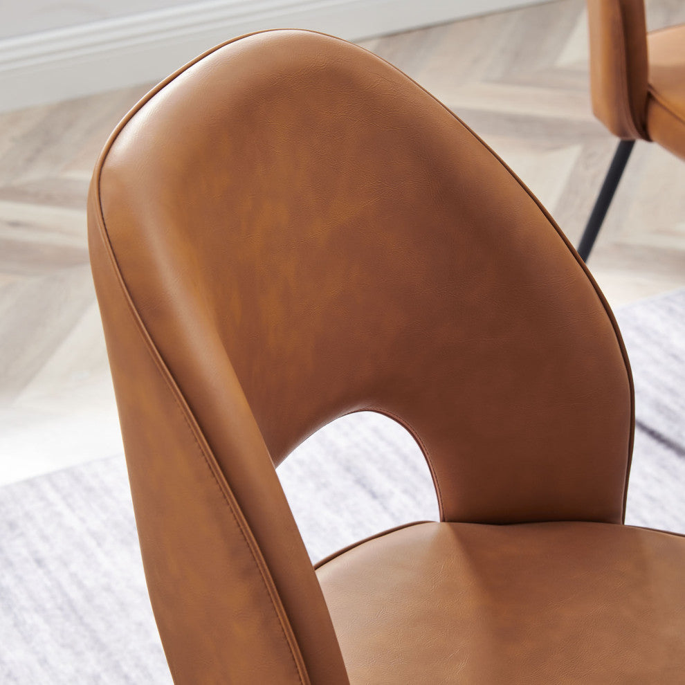 Side Dining Chair, Set of 2, Tan Black, Velvet, Modern, Cafe Bistro Hospitality