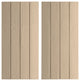 Rustic 4 Board Joined B-N-B Faux Wood Shutters, 22x84", Rough Cedar