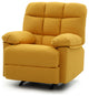 Clarke Rocker Recliner, Yellow Fabric