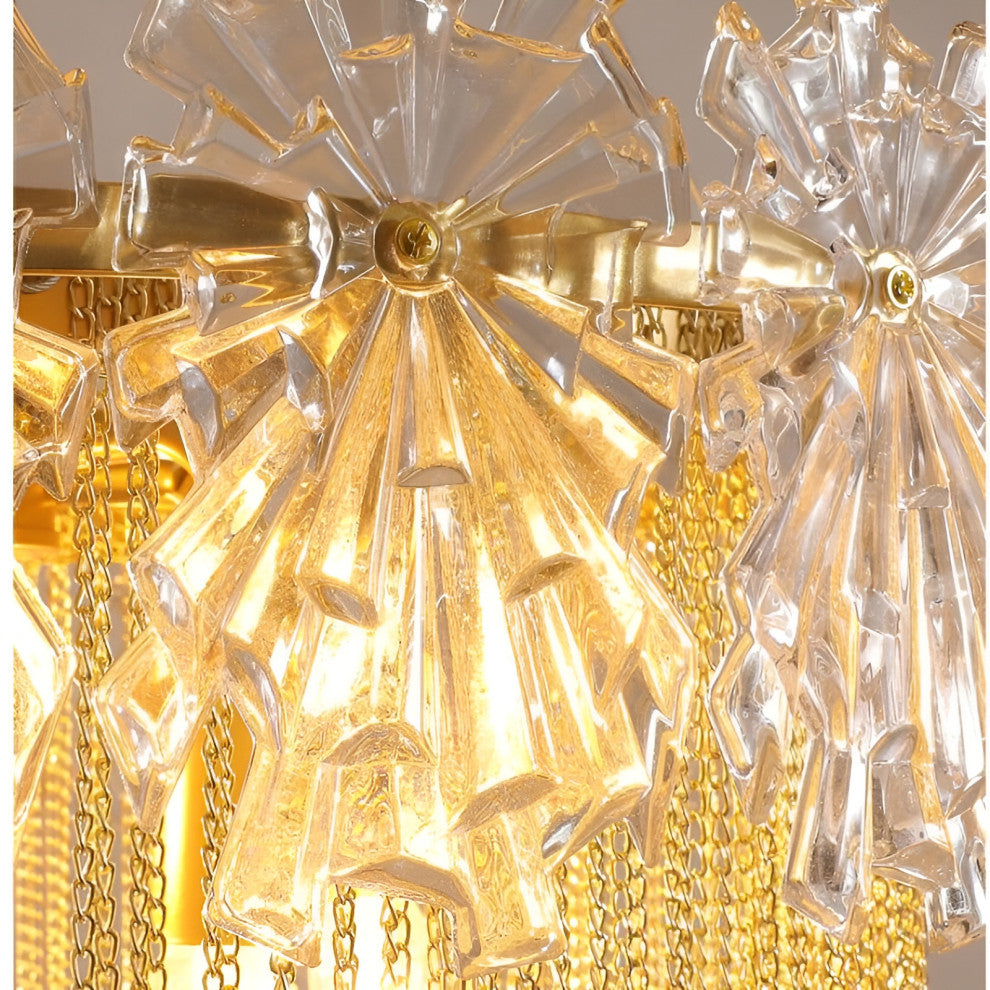 Delemont | Creative Drum Crystal LED Pendant Chandelier for Living Room, 8 Heads