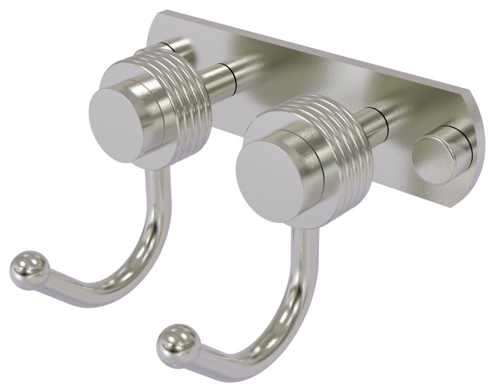 Mercury 2 Position Multi Hook with Groovy Accent, Satin Nickel