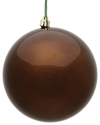 Vickerman N591576DCV 6" Mocha Candy Ball Ornament
