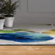 Abstract Flower I Hand Washable power-loomed Art Area Rug, 5'x7.5'