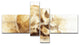 Skull on Paper Fractal Effect, Abstract Canvas Art Print, 60"x32", 4 panels