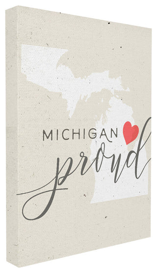 Michigan Proud, 30x40, Stretched Canvas Wall Art