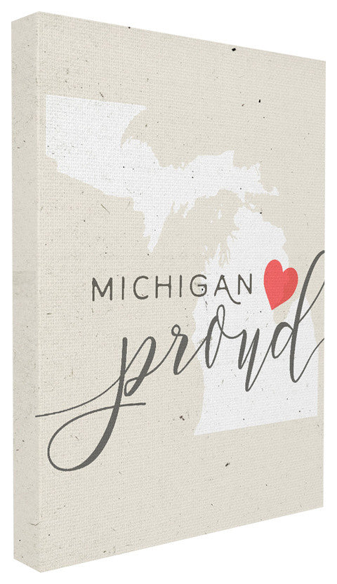 Michigan Proud, 30x40, Stretched Canvas Wall Art