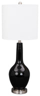 Set of 2 Black Modern Glass Table Lamps