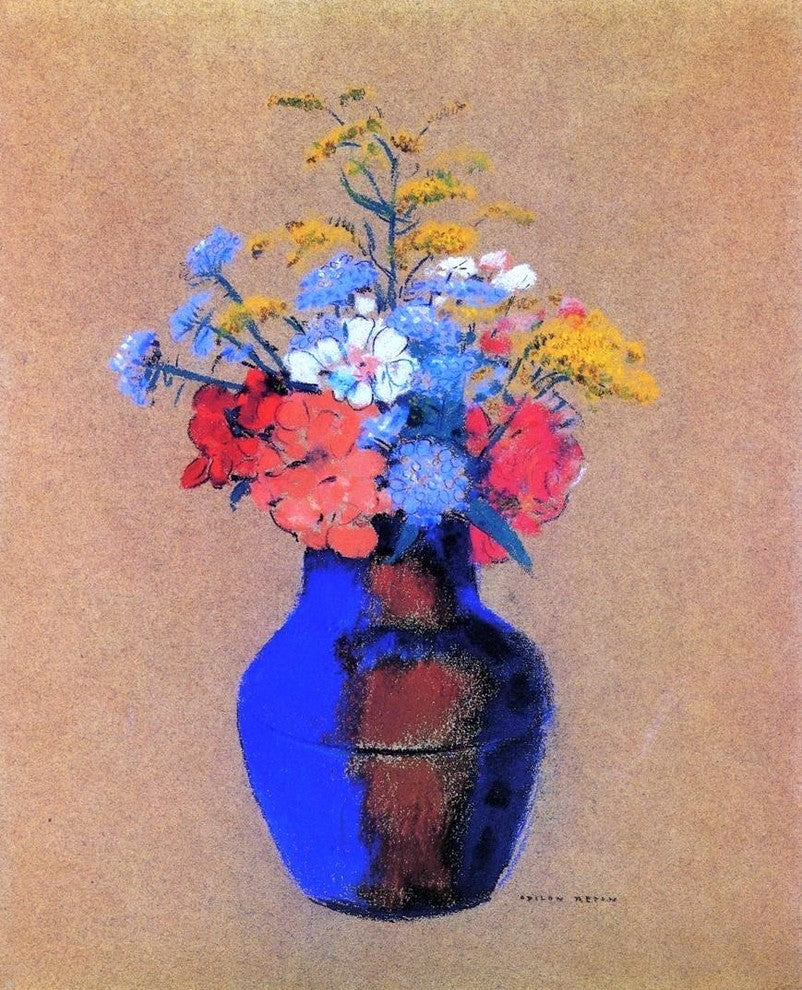 Odilon Redon Wild Flowers in a Vase, 20"x25" Wall Decal Print