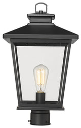 1 Light 11.1" Powder Coat Black Outdoor