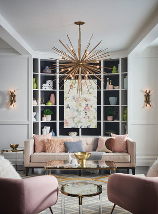 Fredrick Ramond Vida Medium Two Light Sconce, Burnished Gold