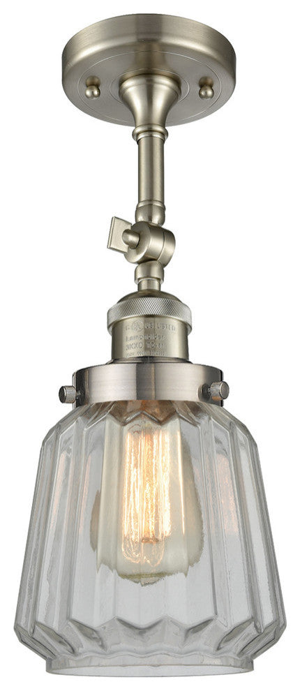 Innovations Lighting 201F-Sn-G142-Led 1 Light Dimmable Led Semi-Flush Mount