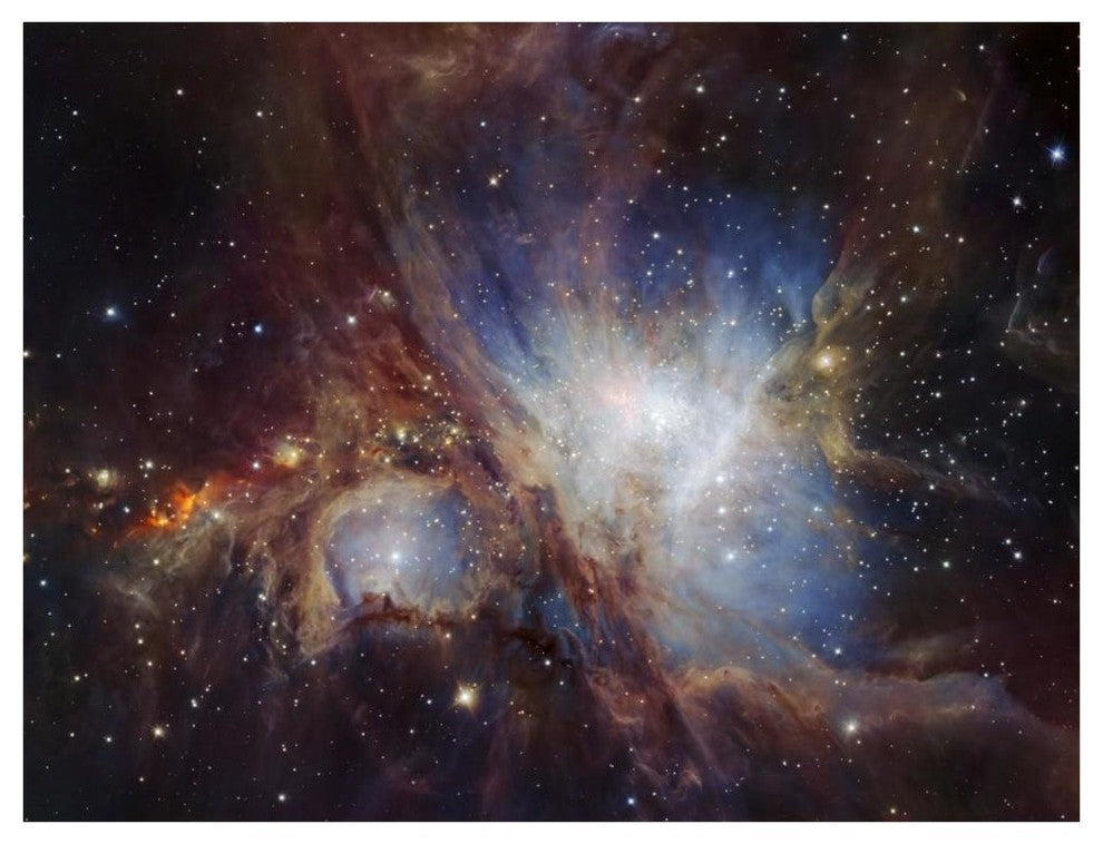 "Deep infrared view of the Orion Nebula from HAWK-I" Paper Art, 42"x32"