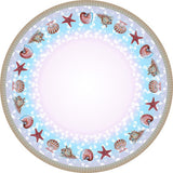 Betsy Drake Shells 58 Inch Round Table Cloth