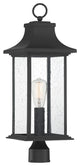 Hancock Matte Black 1-Light Outdoor Post Lantern, 9x24
