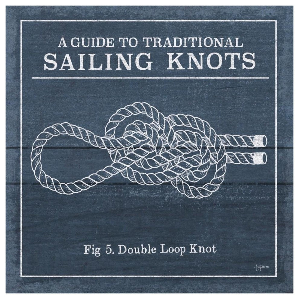 "Vintage Sailing Knots V" Digital Paper Print by Mary Urban, 38"x38"