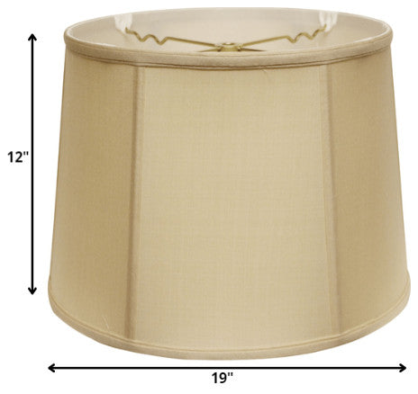 19" Inherent Throwback Drum Pongee Silk Lampshade
