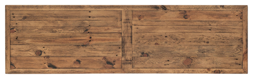 Cortesi Home Austin Console Table, Solid Reclaimed Wood with Black Wood Legs