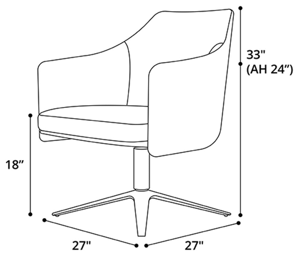 Burnley Accent Chair Turmeric Leather