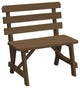 Traditional Cedar Backed Bench, Mushroom Stain, 3 Foot