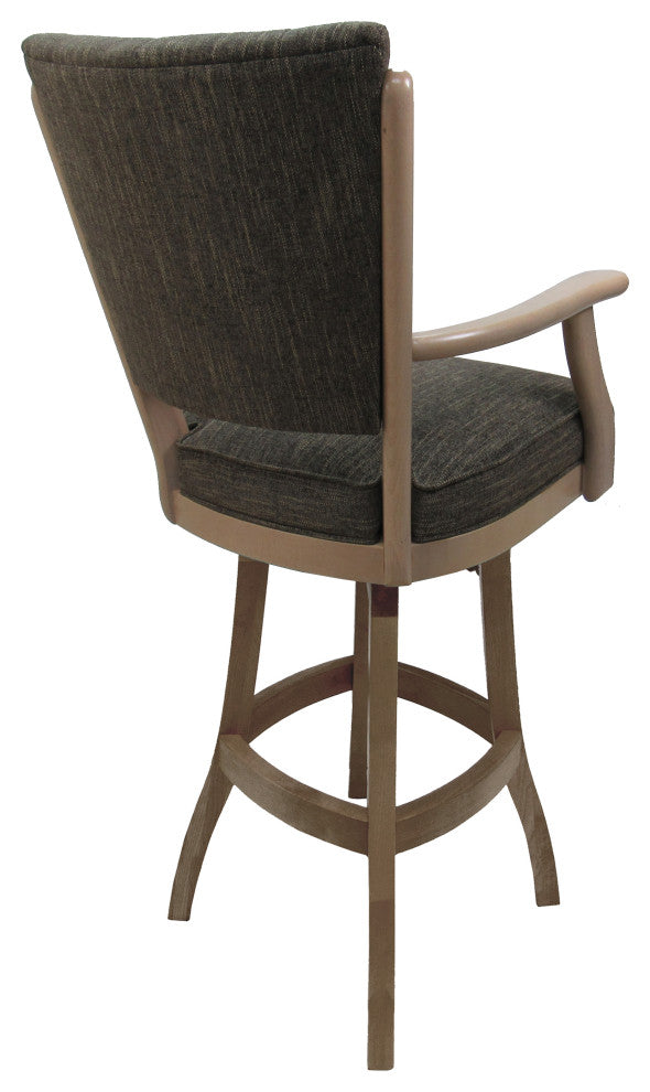 Classic Bar Stool, Sanora Brown, White Wash, 30"