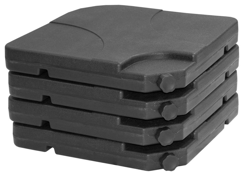WestinTrends 4PC Set Universal Standard Cantilever Cross Base Umbrella Weights, Black
