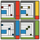 Frank Lloyd Wright Harold Price Jr. House Stone Coasters, Set of 8