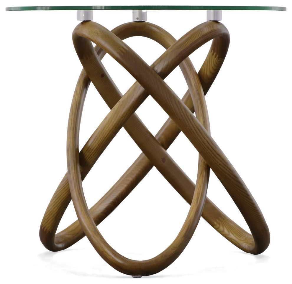 Modrest Mason Modern Class + Walnut Side Table