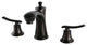 Kingston Brass Widespread Bathroom Faucet With Retail Pop-Up, Oil Rubbed Bronze