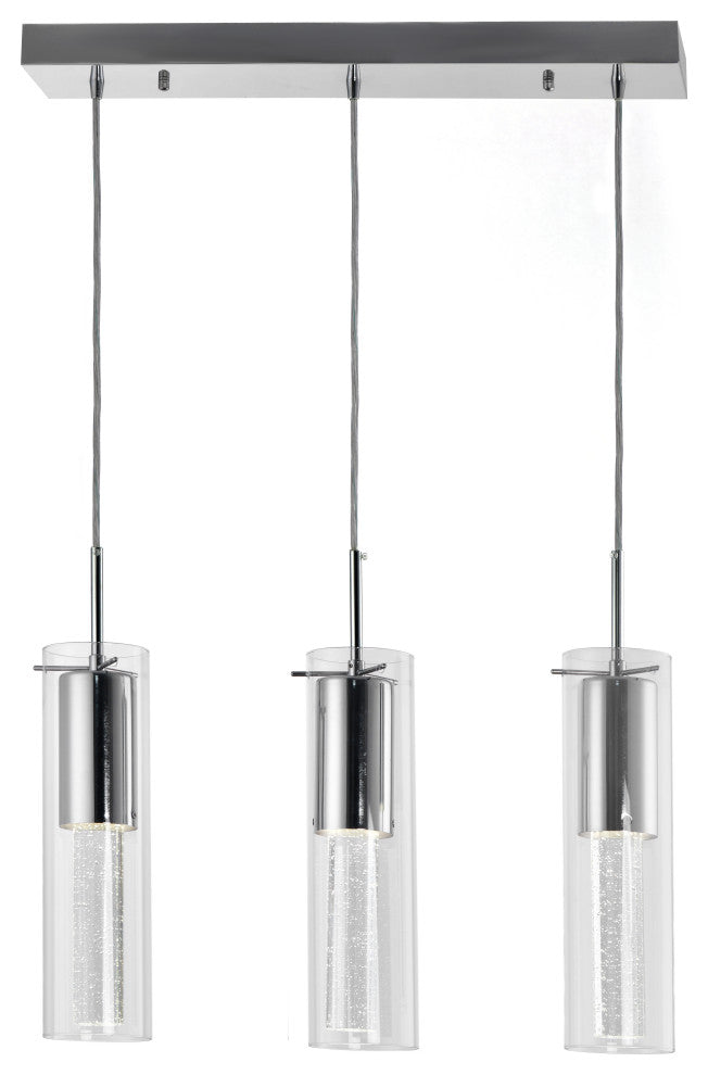 Lazzur Essonne 3 Light 24" Polished Chrome Pendant
