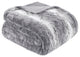 Madison Park Faux Tip Dyed Brushed Long Fur Throw, Gray