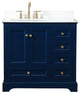 Elegant VF15536BL-BS 36"Single Bathroom Vanity, Blue With Backsplash
