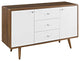 Modway Transmit Sideboard, Walnut White