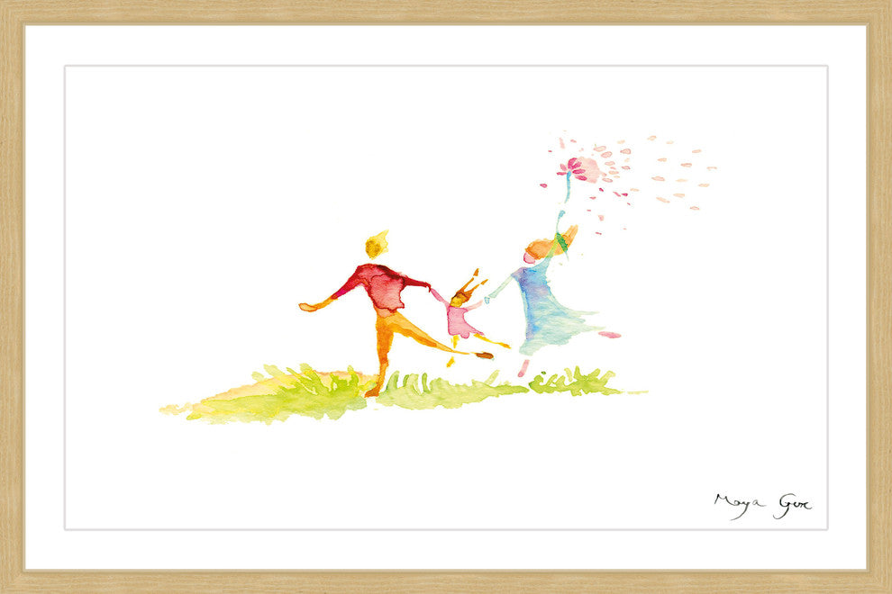 Marmont Hill, "Family Play" by Maya Gur Framed Painting Print, 36x24