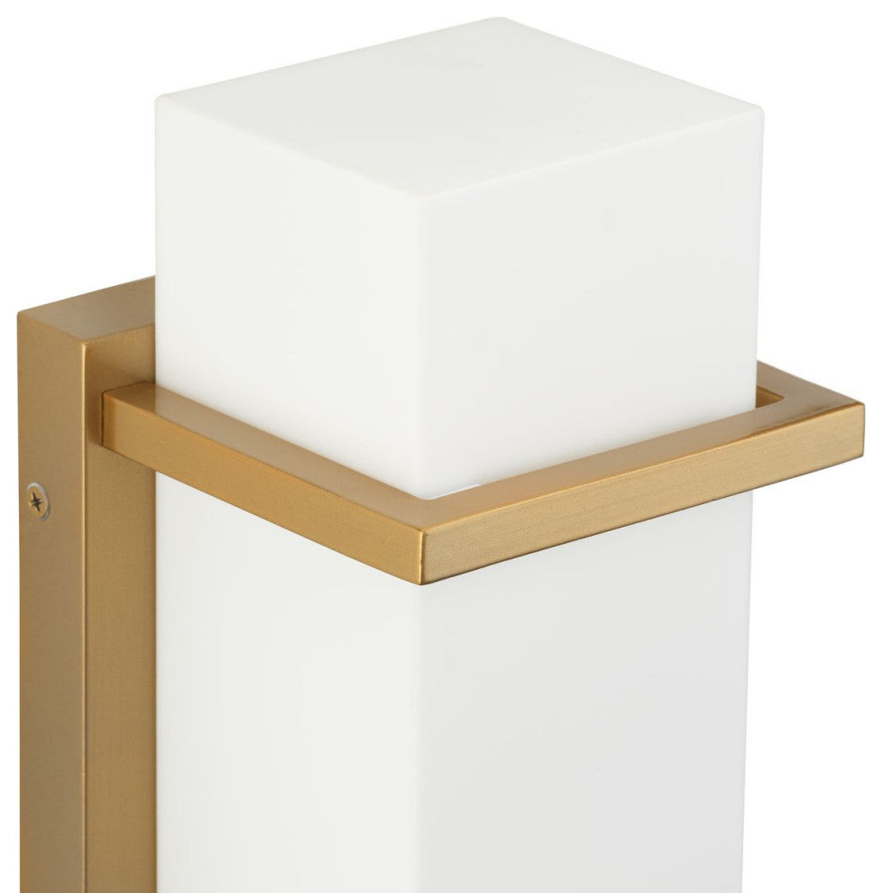 Antrim Collection One-Light Medium Outdoor Wall Lantern, Soft Gold