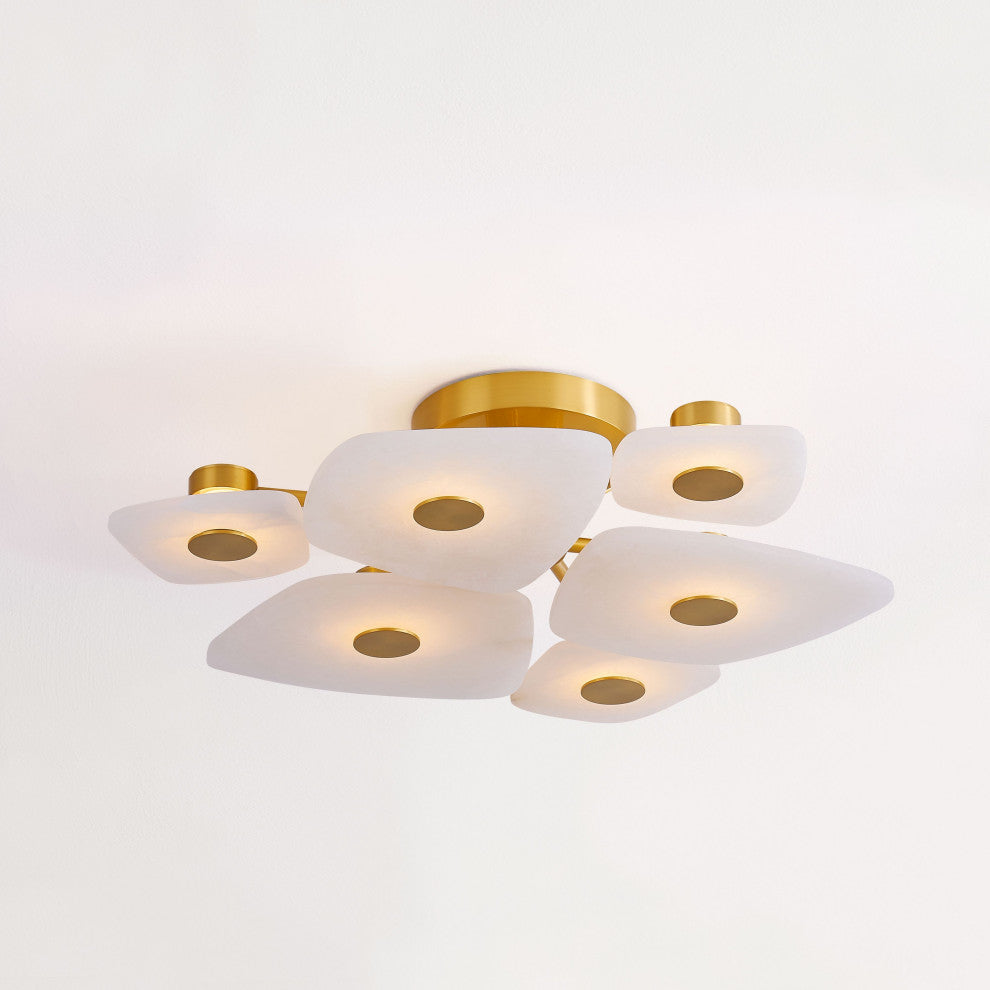 Holmdel 27.75" Wide Aged Brass Semi-Flush Mount