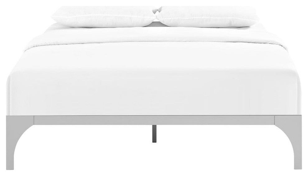 Ollie King Bed Frame, Silver